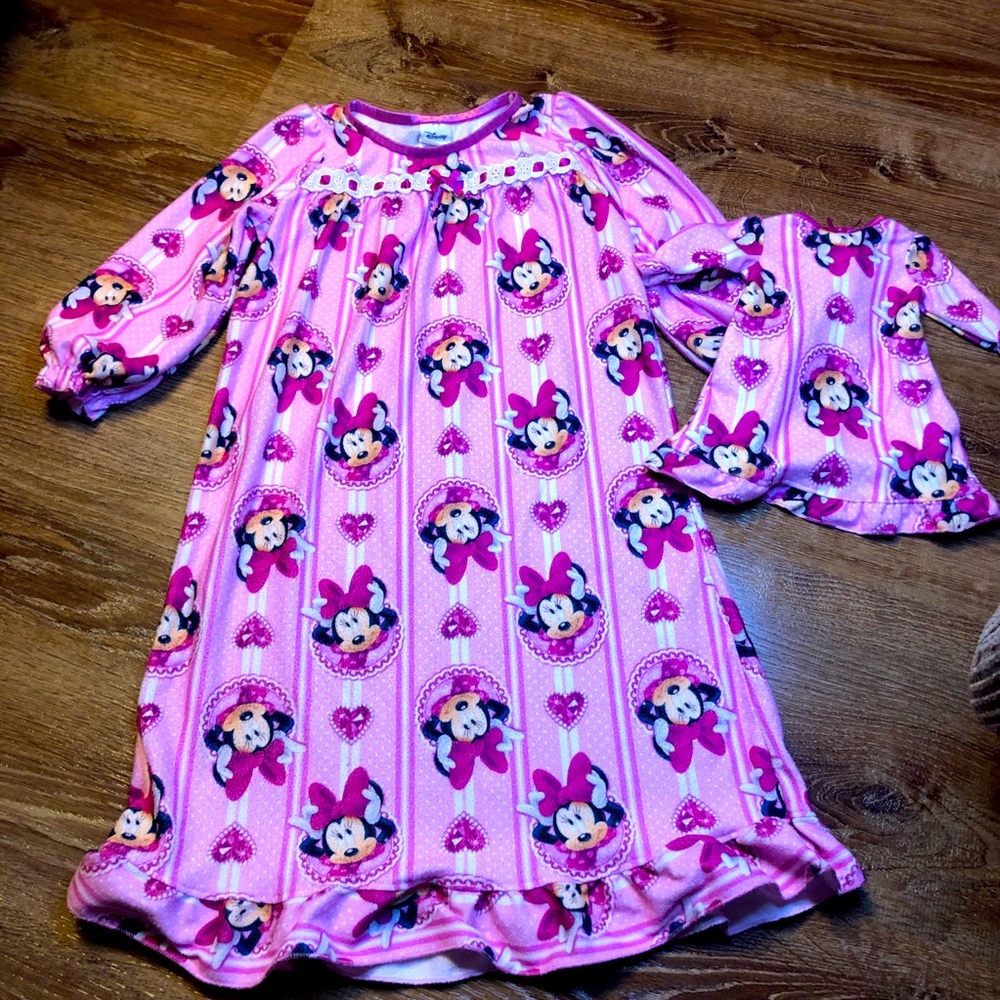 Minnie Mouse pajama gowns